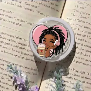 Black Girl Music Phone Grip – Chill Vibes Melanin Queen Design, Cute Aesthetic Phone Accessory For Everyday Style