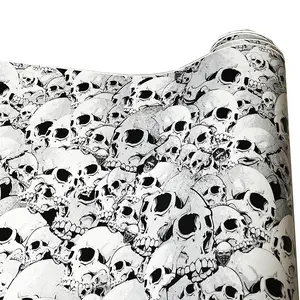Skull Sticker Bomb Graffiti PVC Vinyl Wrap Film With Air Release Self Adhesive DIY Car Motorcycle  Furniture Decoration Sticker Skull Decal