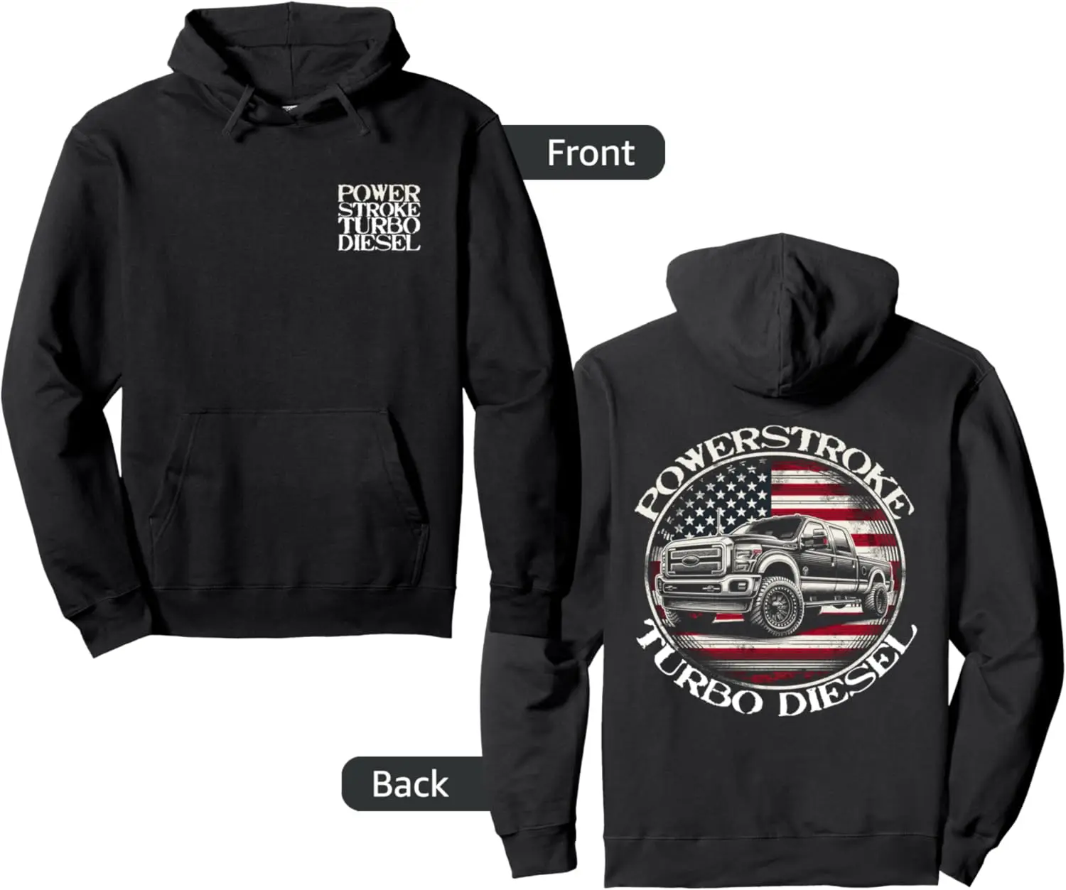 Diesel Power Stroke Coal Rolling Turbo Diesel Truck Pullover Hoodie