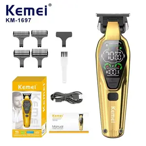 Km-1697 High-Speed Hair Clipper, USB Digital Display, Large Power, Family Use, Professional Electric Trimmer, New Model Km-1698
