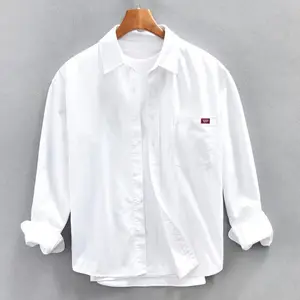 Japanese Men's Workwear Cotton Shirts Long Sleeved Spring and Autumn Cardigan New Item Versatile Loose Casual All-match Tops