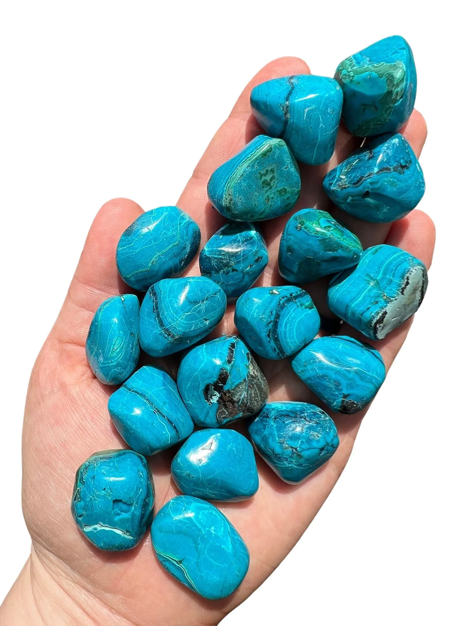Chrysocolla Tumbled Stone (Grade AA) for Home and Garden Decor
