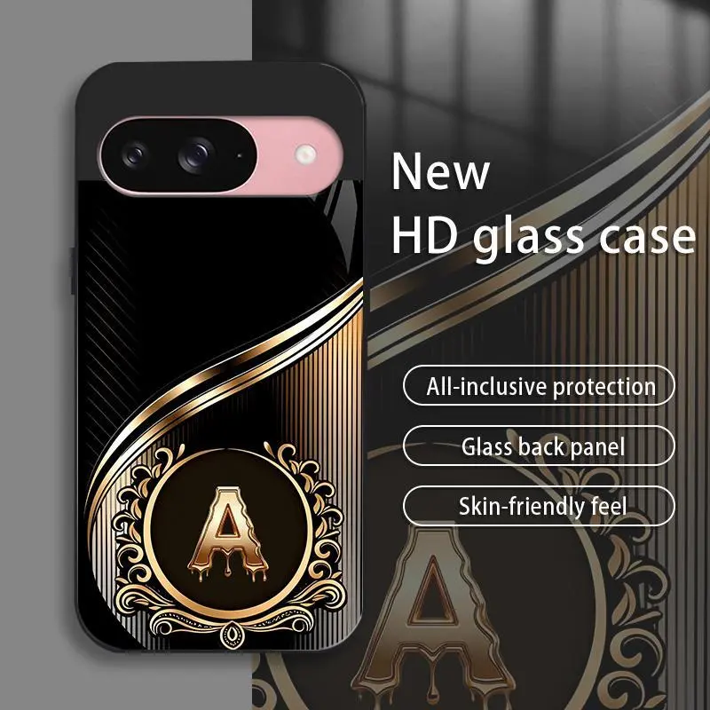 Suitable for [Google Pixel 9] Brand New Personalized Acrylic Phone Case with Custom Letters — Ultra-Slim, Drop-Resistant, Scratch-Proof — Light Luxury Business Style — Premium Acrylic Material — Trendy & Stylish 996