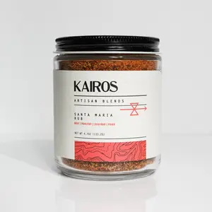 KAIROS Artisan Blends Santa Maria Rub Flavor Spice - Bold Herbaceous Blend for Tri-Tip & More - 4.7oz Glass Jar - Meat