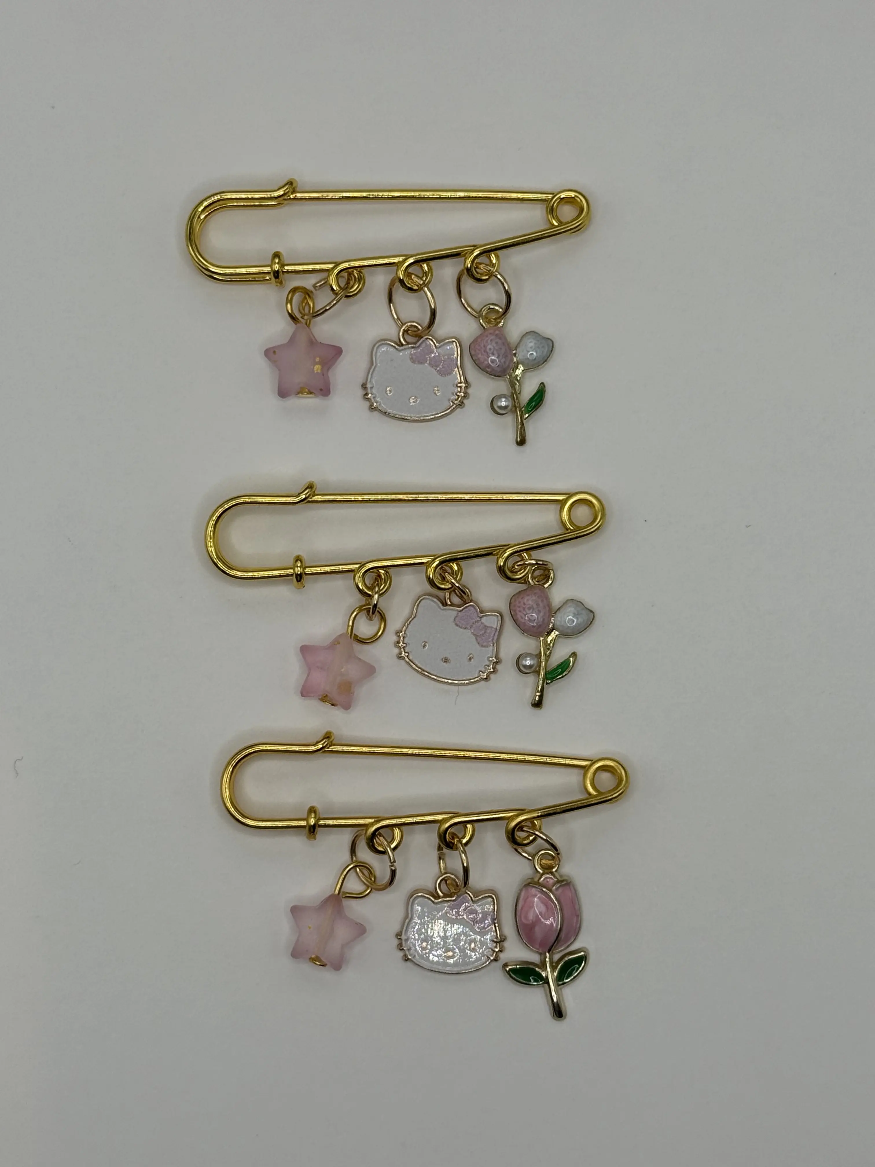 Sweet Kitty Charm Keychain Pin Collection