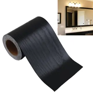 10Meters Vintage Wallpaper Border Peel & Stick Wall Borders Bathroom Kitchen Decor Sticker (Black Wood) suncatcher sticker