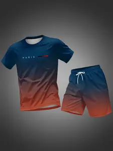 Outdoor Quick-Dry Sports Jersey, Simple Line Pattern, Paris Letter Print, Breathable Sweat-Wicking, Football Training Gear, World Cup Viewing, Athletic Shorts, Soccer Jersey Outfit