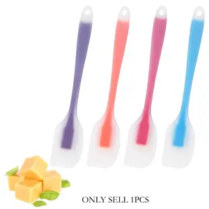 Integrated Silicone Scraper, Baking Tool, Heat Resistant Cake Butter Cream Spreader, Scoop Blade, Mixing Tool, 1 Piece