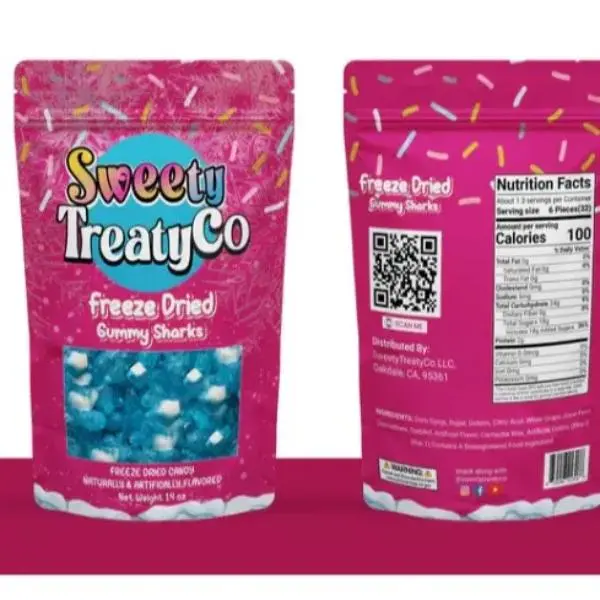 Freeze Dried Gummy Sharks Candy | Crunchy Viral Snack | SweetyTreatyCo