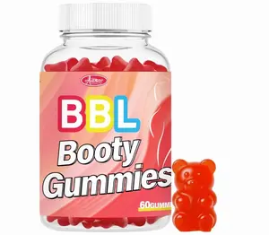 60 Counts BBL Gummies for Bigger Butt Growth and HIPS, Herbal Extracts for Women Booty Natural Curvy Body Buttocks Lift Up Enhancer, Hip Butt Enhancing Fast Gummy
