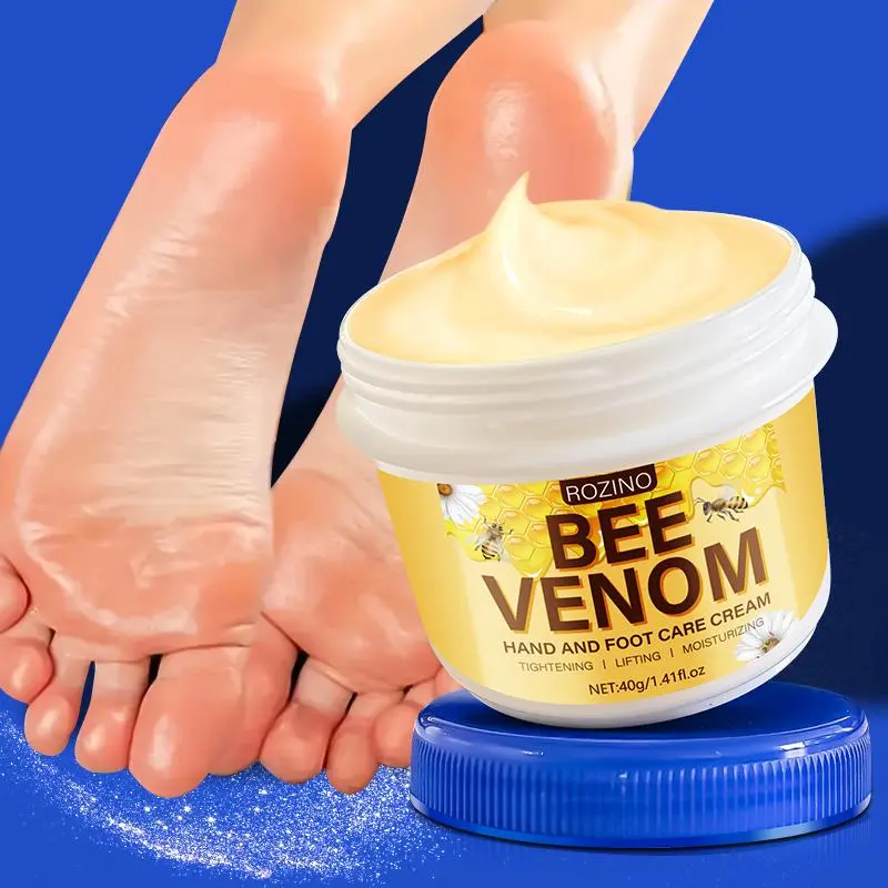 40g Bee Venom Hand and Foot Cream! ROZINO Tightening and Moisturizing Care Cream nourishes hands and feet, solving the problem of dry hands and feet Foot Cream For Dry Feet Moisturizing Foot Lotion Moisturizer