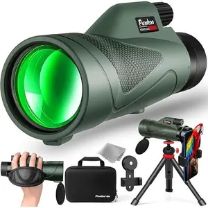 Pankoo 12x60 HD Monocular Telescope for Adults high Powered | Comes with Smartphone Adapter Tripod Hand Strap | Suitable for Bird Watching Sports Hiking Traveling