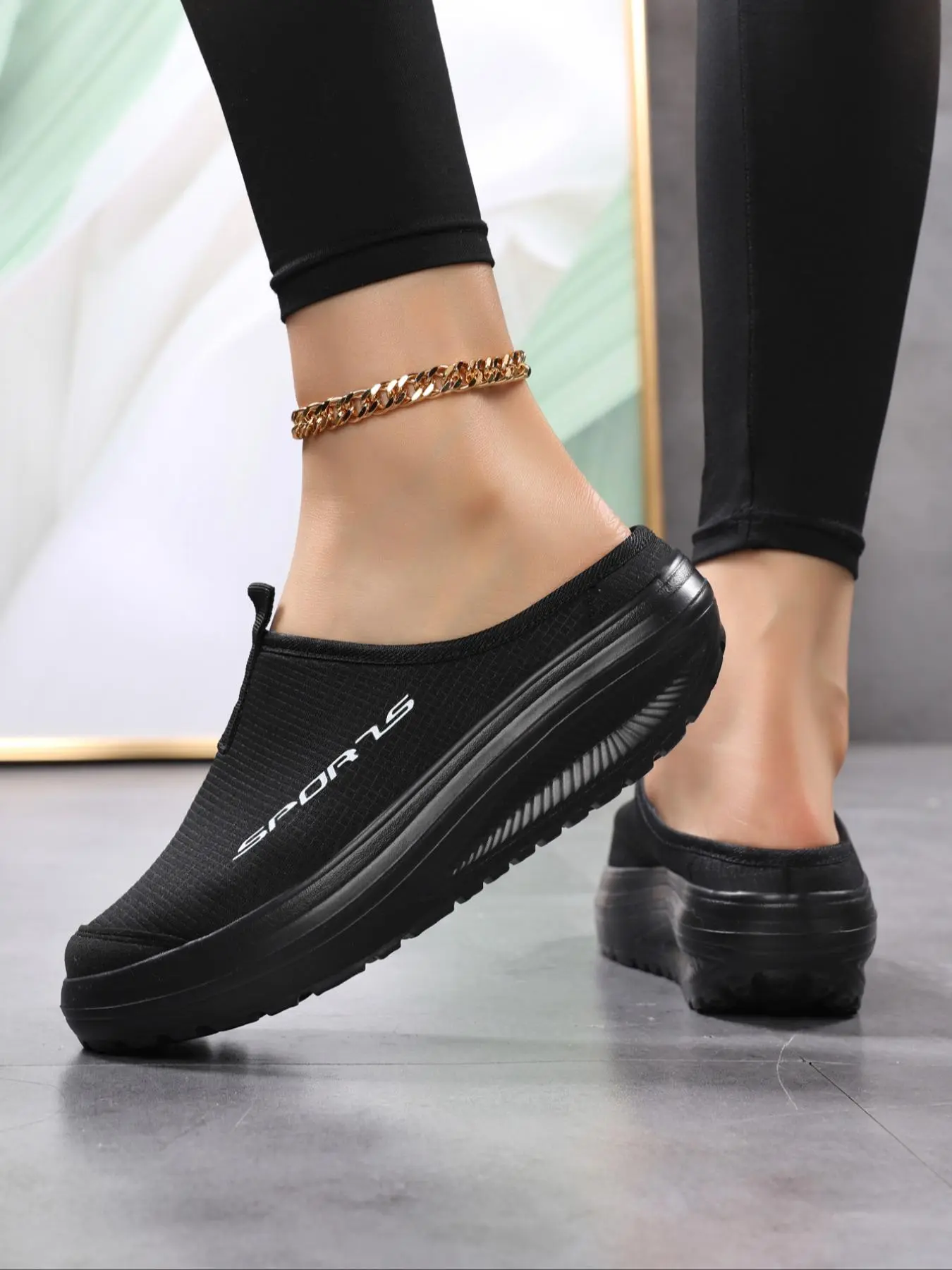Women's Letter Print Slide, Casual Comfortable Breathable Sports Slide, Non-slip Slide for Daily Wear, Walking Shoes, Sliders Shoes, Slippers Shoes, Affordable Slippers