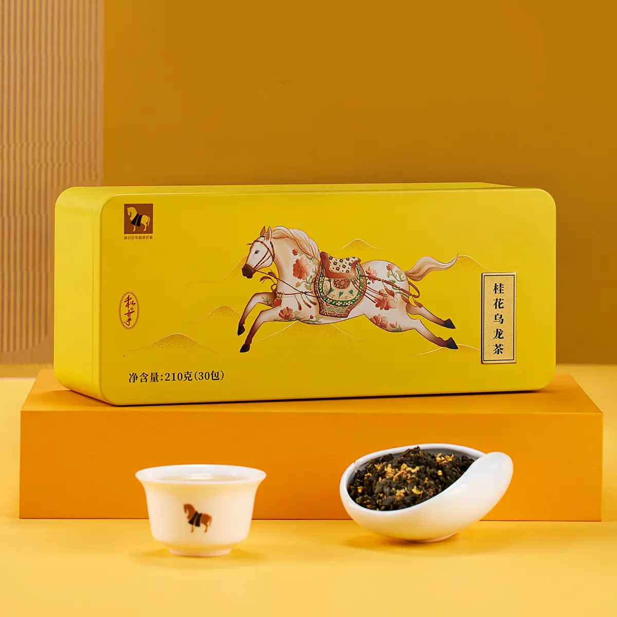 BAMA Premium Osmanthus Oolong Tea 7.4oz (30 Individually Wrapped Tea Bags) | Authentic Chinese Floral Tea with Tieguanyin Oolong & Golden Osmanthus Aroma | Smooth, Fragrant & Elegant Tea Gift