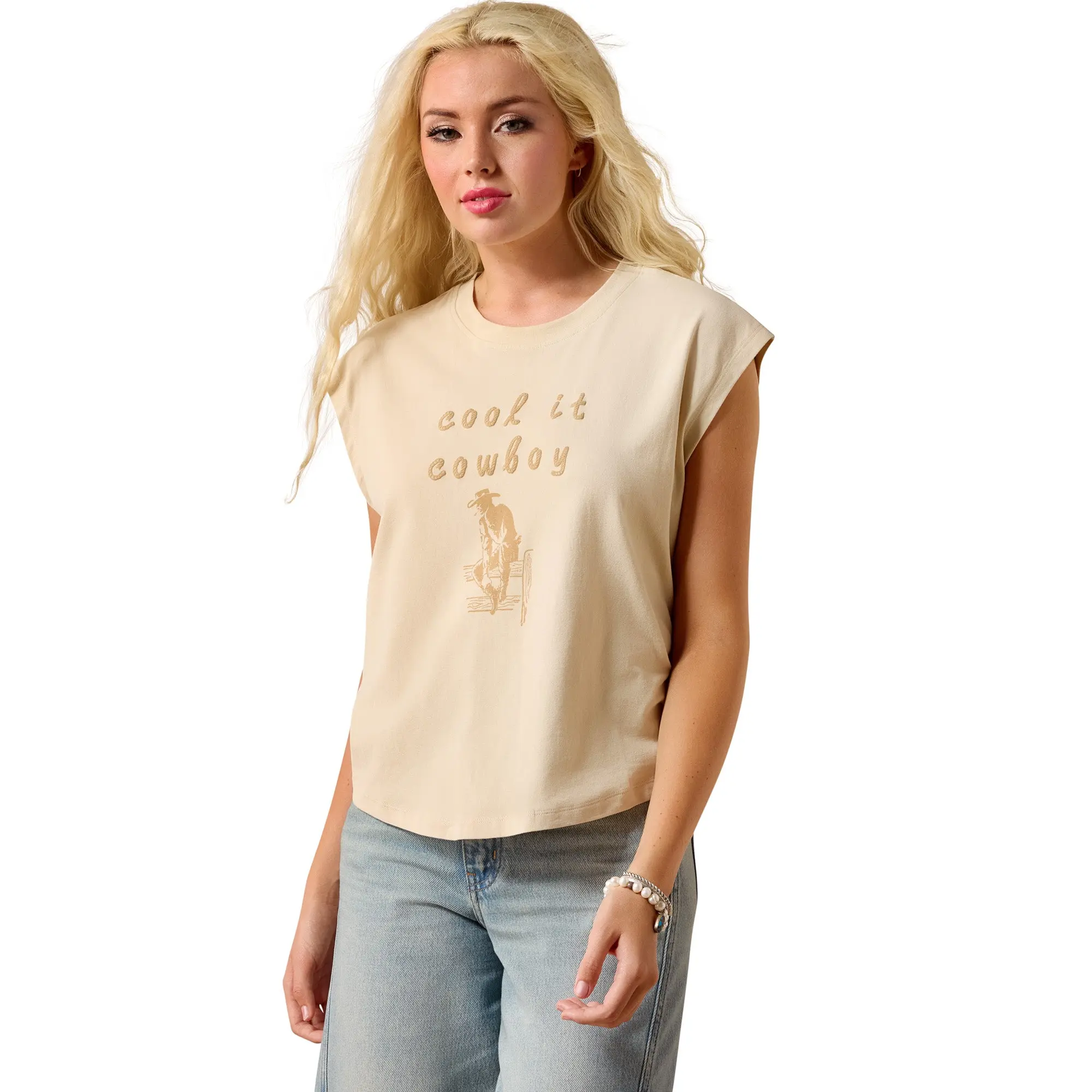 Ariat Ladies Cool It Oyster Grey T-Shirt 10073558