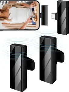 Mini Wireless Mic for iPhone & Android [Plug-Play] - Noise Reduction Lapel Microphone for TikTok, Zoom & Vlogging