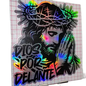 DIOS POR DELANTE Decal - Waterproof Vinyl Sticker for Motorcycles, Helmets and More
