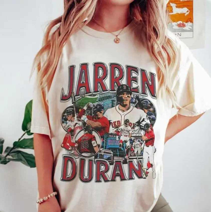 Youth and Adult #Jarren Duran Bootleg Rap Style Unisex T-Shirt, Jarren Duran Tee, Boston Baseball Sweatshirt, Boston Sports Apparel Hoodie, Trendy Gameday Outfit