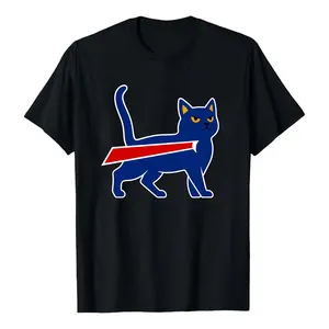 Unisex Buffalo Football Team Cat Logo GraphicT-Shirt, Cotton Funny Game Day Tee for Football Fan
