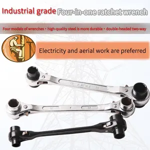 Four-In-One Ratchet Wrench, Fast Screwdriver Tool, Triple Efficiency, Auto Repair Home Use Maintenance, Versatile Handheld Tool Set, Combination Ratchet Wrenches, Heavy Duty Ratchets