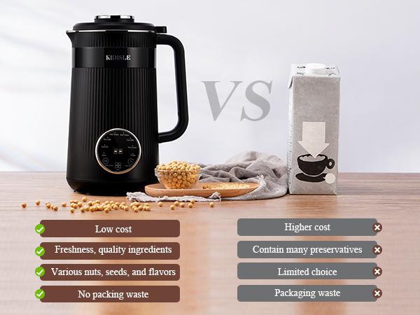 32oz Smart Soy & Nut Milk Machine | 4-in-1 Plant Milks | Timer Preset | All-Day Warm | No Hand-Wash | Busy Mornings & Family Use