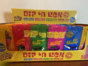 Too Tart Super Sour Dip 'N Lick Blu Bewwy, Straw Bewwy, Gween Apple, Wadda Melon