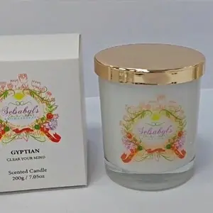 Selsabyls GYPTIAN Scented Candle 200g 7.05oz Clear Your Mind Aromatherapy Candle for Home Decor Coconut Wax & Essential Oils