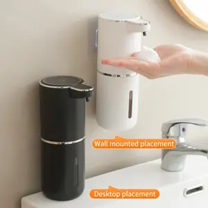 Automatic Touchless Soap Dispenser Wall-Mounted Infrared Sensor Foam Hand Sanitizer Machine, USB Rechargeable, Hygienic Home Bathroom Accessory Use