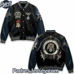 Warhammer 40K Death Korps Varsity Jacket Gamer Military Style, Oversized Streetwear Baseball Coat, Trendy Fan Gift