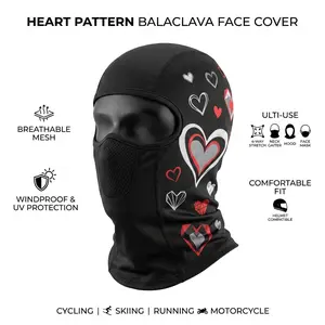 A Big Heart Small Hearts Face Mask Balaclava Face Cover Breathable Ski Mask Windproof & UV Protection Neck Gaiter Motorcycle Hood Balaclava for Cycling Skiing Running