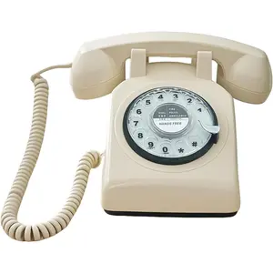 Landline Telephone for , Retro Old Fashion House Phone, Corded Hands Free  Phone with Rotary Dial Keypad, Office/Hotel/Old Shcool Telephone Set