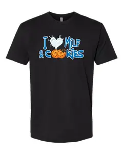 I Love Hot Moms and Cookies- Funny Short Sleeve T Shirt For Men by RAW Customz Athletic