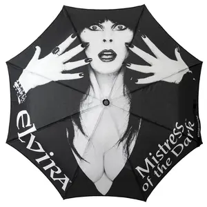 Skull Handle Elvira Classic Logo Anti UV Umbrella