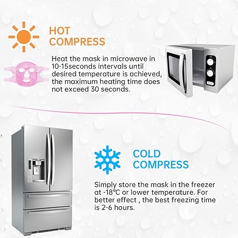 Face Ice Mask Gel Packs Hot & Cold Compress for Face Jaw Nose Dental Cosmetic & Laser Surgery Recovery Reduce Swelling Puffiness Dark Circles & Headache Relief Reusable Ice Pack for Women