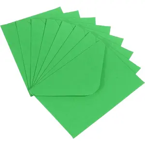 Mini Envelopes, 100 Pack Mini  Card Business Card Envelope for Greeting Weddings, Green