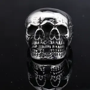 S Halloween New Titanium Steel Jewelry Punk Skull Ring