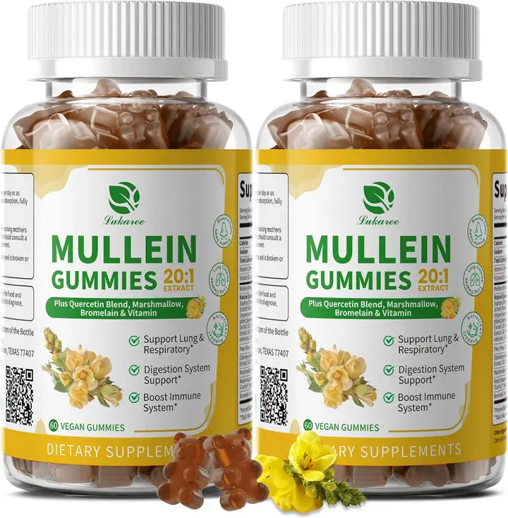 9 in 1 Mullein Gummies for Lung Cleanse | 2-Pack