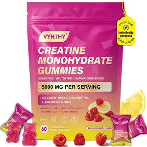 VYHTHY Creatine Monohydrate Edible Gummies - Women's Fitness Supplement for Energy Support, Cognitive Healthcare & Post-Workout Muscle Recovery, Dietary Aid