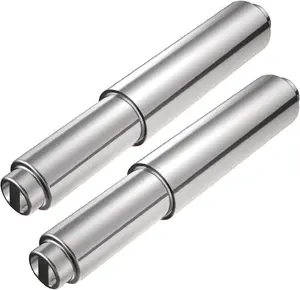 2 count Universal Plastic Spring  Toilet Paper Holder Roller Replacement, Chrome ()