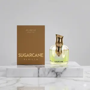 Arabiyat Prestige Sugarcane Vanilla EDP Fragrance 3.4FL.OZ - UnisexFlavored, Aromatic, Candy-Flavored, Punchy Unisex Fragrance with Gourmand Vanilla, Sugarcane, Amber, Cedarwood, Caramel, Oakmoss, Tonka Notes for Outdoor Use
