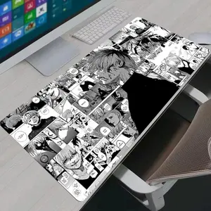 Tokyo Ghoul Kaneki Ken Anti-Scratch Gaming Mousepad, Black and White Anime Desk Mat, Smooth Cloth Surface, Durable Rubber Base, Extended Mousepad for Laptop Office Use, Ideal Gift for Anime Fans