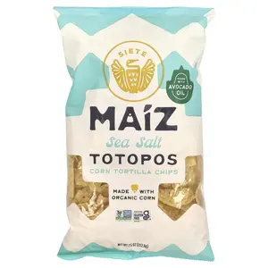Siete Maiz Totopos Corn Tortilla Chips, Sea Salt, 7.5 oz (212.6 g)