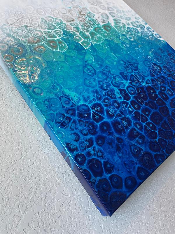 High Tide 18x24x1.5 Canvas Abstract Artwork Inspired by Nature's Patterns in Acrylic Paint for Room Decoration and Wall Ornaments Universe Artistic Photo Print