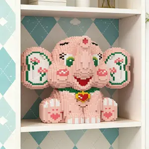 Elephant 3D Puzzle Building Blocks Decoration, Home Office Shelf Decor, Party Tabletop Display, Ideal Gift for Holidays