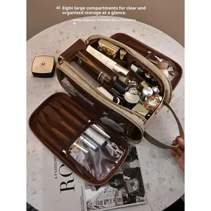 Large Capacity Makeup Bag High-End Feel Handheld Travel Toiletry Multifunctional Storage Pouch European American Retro Design Portable transparent plastic box brush holder clothes multi-functional Cordless Vacuum Set hanger baby toy Compression durable