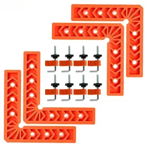 4PCS Right Angle Clamp Kit – for picture frames, boxes, Furniture, Home, cabinets or drawers & stone positioning; multi-surface adjustable fastening tool