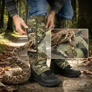 Unisex Adjustable Outdoor Snake-Resistant Leg Gaiters - Abrasion-Resistant, Durable Fabric Protective Gear for Hunting, Hiking