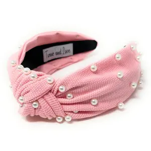 Light Pink Pearl Knotted Headband