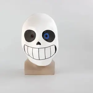 Undertale Sans Skeletons Cosplay Blue Hoodies Mask Bones Cos Blue Coat Halloween Cosplay Costume Unisex Cute Jacket Headgear