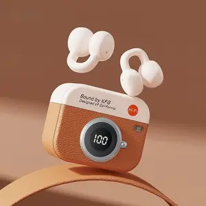 Half In-Ear Wireless Earbuds, True Bluetooth-compatible Mini Earphones, Ideal for Couples' Sports, HD Call Quality, Compatible with Android & iPhone